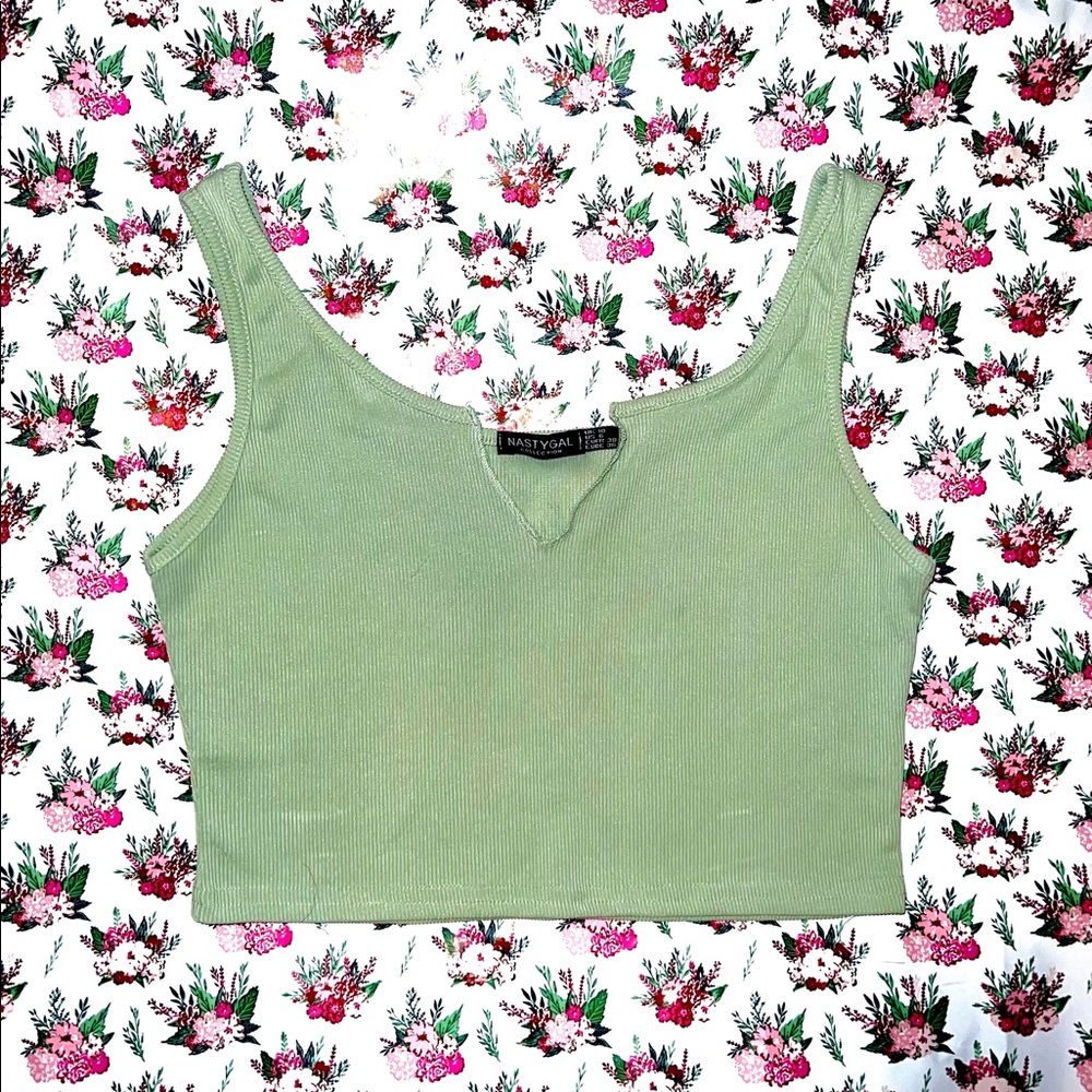 Light green crop top